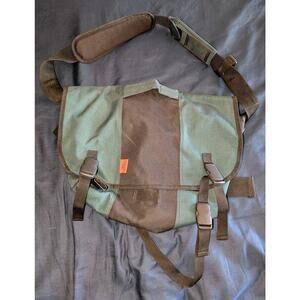 Ampac Crossbody Messenger Bag Green Black Medium Size